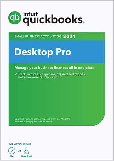Quickbooks Desktop Pro 2021 box shot